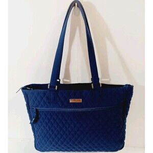 Vera Bradley Blue Work Bag With Laptop Sleeve 15"×12"×5"